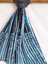 Load image into Gallery viewer, Midnight Sky -  Silk Shibori Stoles (22 inches by 80 inches)