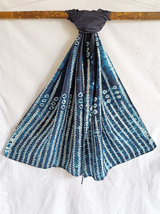 Midnight Sky -  Silk Shibori Stoles (22 inches by 80 inches)