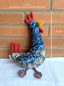 Cyril the Chicken – Upcycled handmade soft toy