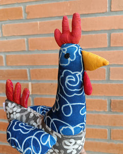 Cyril the Chicken – Upcycled handmade soft toy