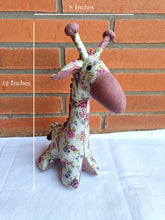 Load image into Gallery viewer, Brinda the giraffe  – Handmade soft toy (11.5”/9”/3”)