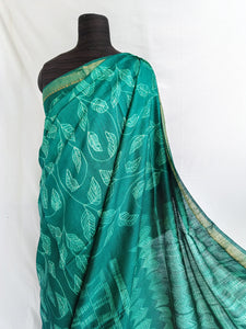 Creeper - Tussar silk shibori saree with blouse