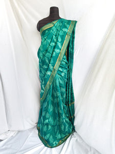 Creeper - Tussar silk shibori saree with blouse