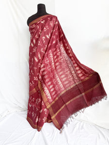 Coco  - Tussar silk shibori saree with blouse