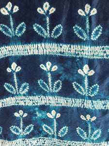 Blue Sprouts -  Silk Shibori Stoles (22 inches by 80 inches)