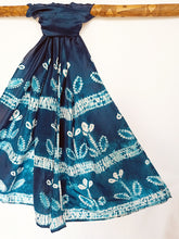 Load image into Gallery viewer, Blue Sprouts -  Silk Shibori Stoles (22 inches by 80 inches)