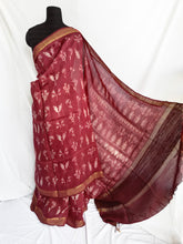 Load image into Gallery viewer, Coco  - Tussar silk shibori saree with blouse