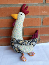 Load image into Gallery viewer, Cilara the Chicken – Upcycled handmade soft toy