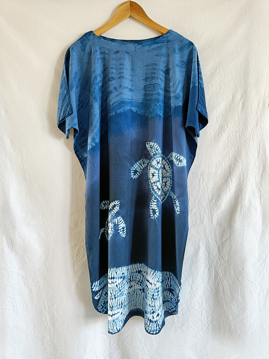 Turtles - Cotton Shibori Dress