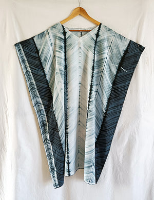 Black and White - Cotton Shibori Kaftan