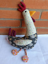 Load image into Gallery viewer, Cilara the Chicken – Upcycled handmade soft toy