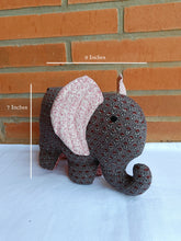 Load image into Gallery viewer, Billy the Elephant – Handmade soft toy elephant (10”/8”/3”)