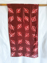 Load image into Gallery viewer, Almond Leaves -  Silk Shibori Stoles (22 inches by 80 inches)