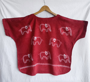 Elephant Song - Soft Shibori Cotton Top