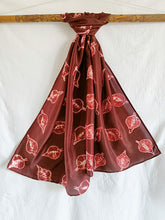 Load image into Gallery viewer, Almond Leaves -  Silk Shibori Stoles (22 inches by 80 inches)