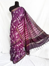 Load image into Gallery viewer, Dragonfly - Tussar silk shibori saree with blouse