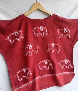 Elephant Song - Soft Shibori Cotton Top