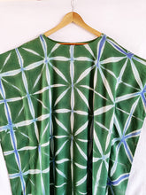 Load image into Gallery viewer, Fields of Green - Cotton Shibori Kaftan