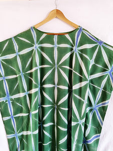 Fields of Green - Cotton Shibori Kaftan