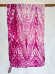 Pink River-  Silk Shibori Stoles (22 inches by 80 inches)