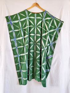 Fields of Green - Cotton Shibori Kaftan