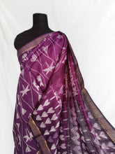 Load image into Gallery viewer, Dragonfly - Tussar silk shibori saree with blouse