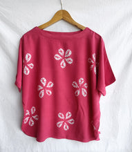 Load image into Gallery viewer, Pink Flowers - Soft Shibori Cotton Top