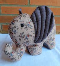 Load image into Gallery viewer, Pearl the Elephant - Handmade soft toy elephant (9”/7”/3”)