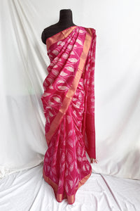 Rani Creeper - Tussar silk shibori saree with blouse