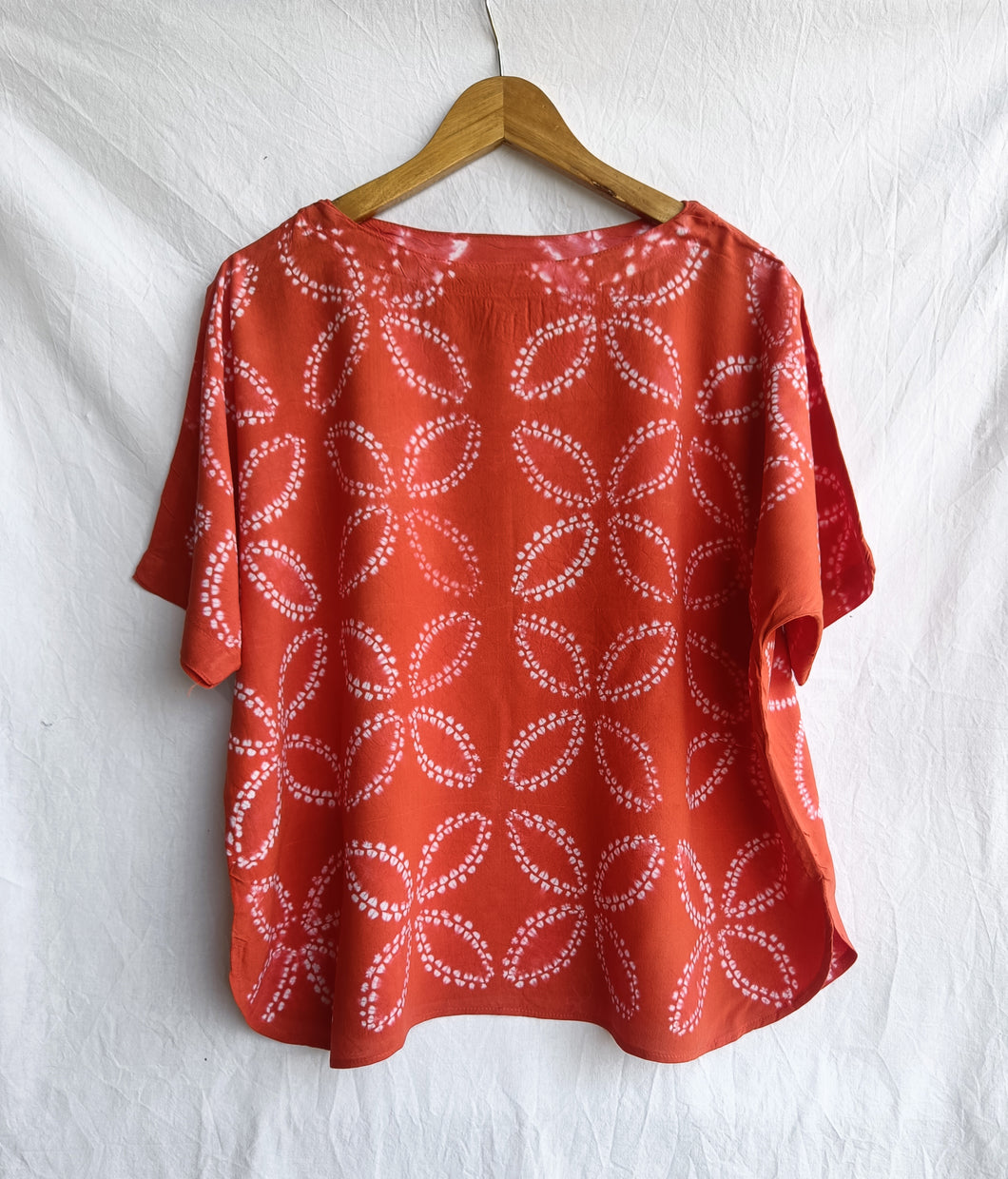 Orange Slices - Soft Shibori Cotton Top