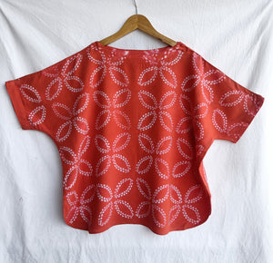 Orange Slices - Soft Shibori Cotton Top