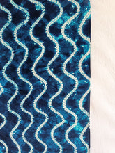 Load image into Gallery viewer, Blue Tracks-  Silk Shibori Stoles (22 inches by 80 inches)