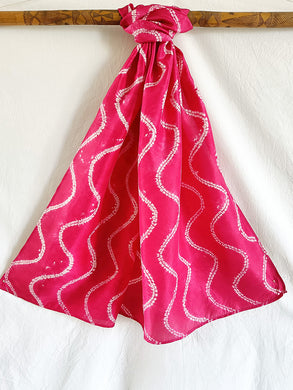 Onion Skin -  Silk Shibori Stoles (22 inches by 80 inches)