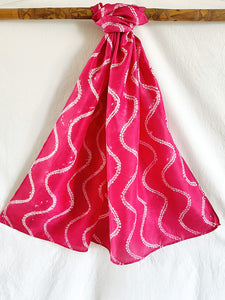 Onion Skin -  Silk Shibori Stoles (22 inches by 80 inches)