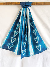 Load image into Gallery viewer, Blue Love -  Silk Shibori Stoles (22 inches by 80 inches)