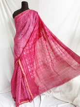 Load image into Gallery viewer, Zig Zag - Tussar silk shibori saree with blouse