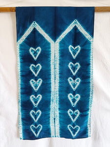 Blue Love -  Silk Shibori Stoles (22 inches by 80 inches)