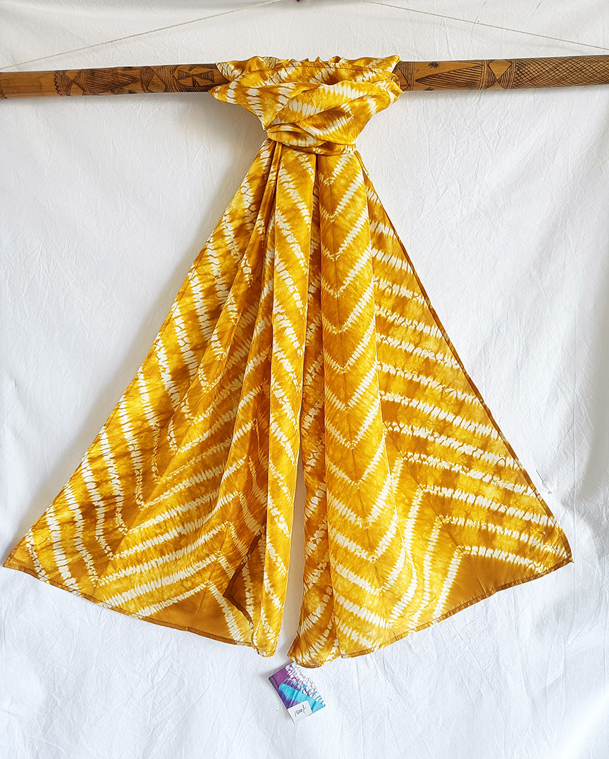 Sunshine -  Silk Shibori Stoles (22 inches by 80 inches)