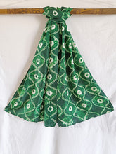 Load image into Gallery viewer, Forest Green -  Silk Shibori Stoles (22 inches by 80 inches)