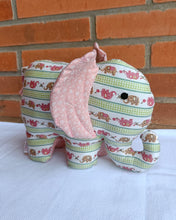 Load image into Gallery viewer, Cuddly Carla– Handmade soft toy elephant (10”/8”/3”)