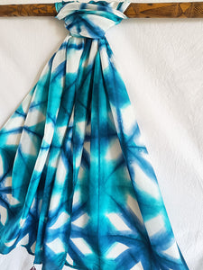 Maldives -  Silk Shibori Stoles (22 inches by 80 inches)