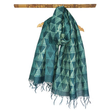 Load image into Gallery viewer, Evergreen Forest - Tussar Silk Shibori Dupatta