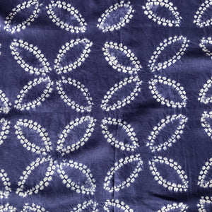 Dark Blue Leaves - Soft Shibori Cotton Top (Copy)