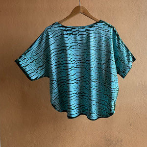 Reflections in a pool - Soft Shibori Cotton Top