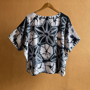 Charred beauty - Soft Shibori Cotton Top